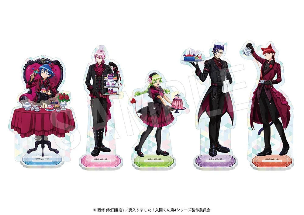 キャラクター別ホロアクリルスタンド全5種の公式イメージ。入間は税込2,750円、他4種は各2,310円