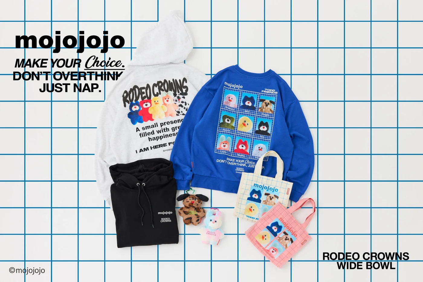 RODEO CROWNSコラボの提供サンプル画像。価格・色数は商品別に確認。©mojojojo