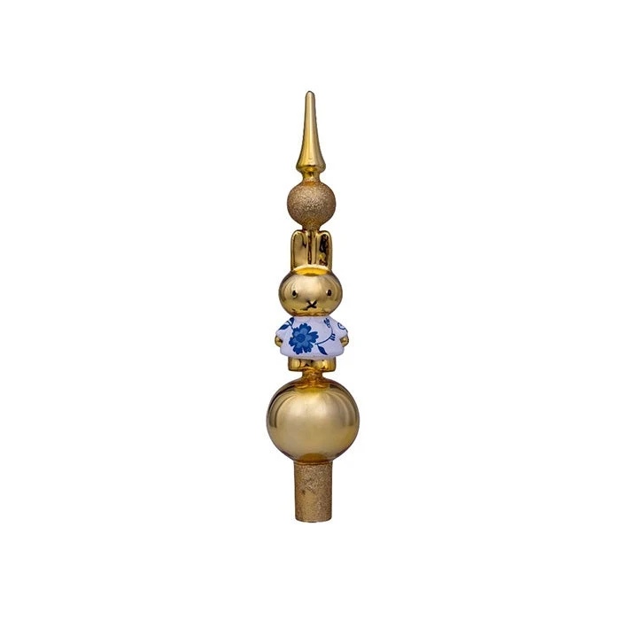 ツリー頂部へ差し込む「Tree Topper glass Delft blue dress」。高さ250mm、11,550円（税込）の別形式です。
